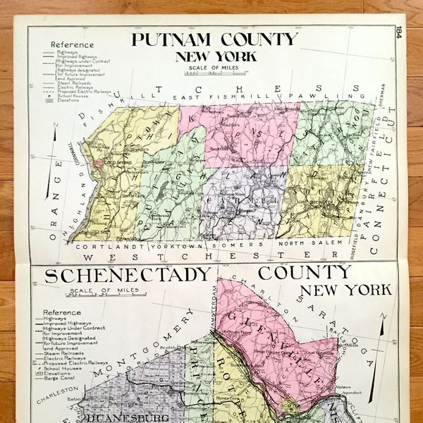 Map of Duanesburg New York Etsy