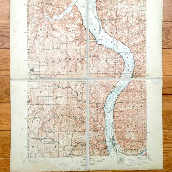 Antique Map of Prairie Du Chien Etsy