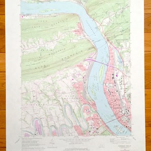 Antique Harrisburg, Pensilvania 1969 Mapa Topográfico del Servicio Geológico de los Estados Unidos – Enola, West Fairview, Marysville, Wormleysburg, Summerdale, PA