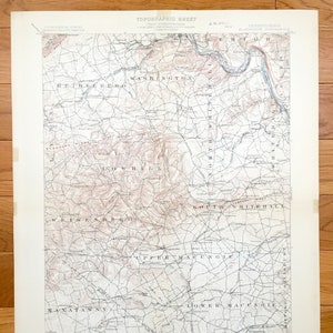 Antieke Slatington, Pennsylvania 1902 U.S. Geological Survey topografische kaart – Lehigh County, Heidelberg, Whitehall, Salisbury, Lowhill, Allen