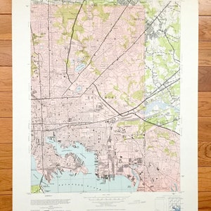 Antike Baltimore East, Maryland 1953 US Geological Survey Topographische Karte – Baltimore County, Homeland, Cedarcroft, Parkville, Fullerton MD
