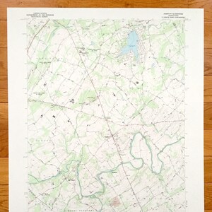 Antique Hampton, Pensilvania 1990 Us Geological Survey Topographic Map – Condado de Adams, Lago Meade, Huntington, Reading, Hamilton, Tyrone