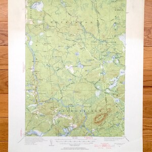 Antique Childwold, New York 1920 US Geological Survey Topografische Kaart – Adirondacks, St Lawrence, Franklin County, Raquette, Mt Matumbla, NY