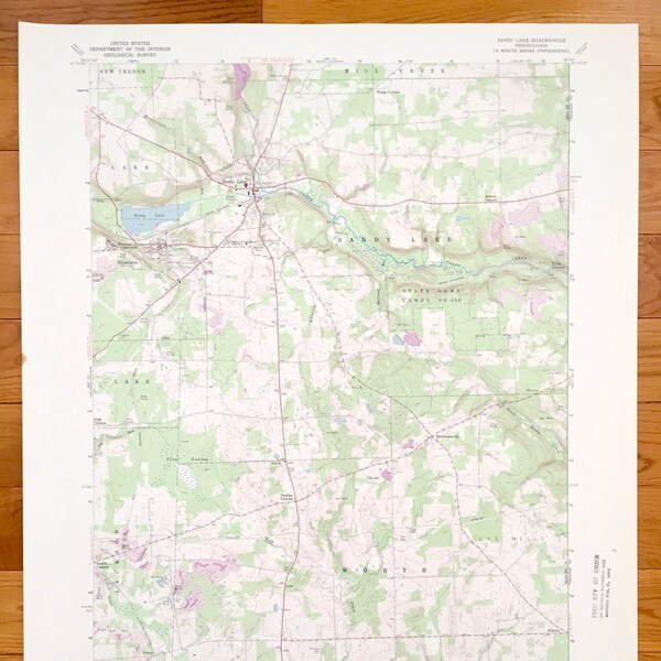 Antique Map of Venango Pa Etsy Australia