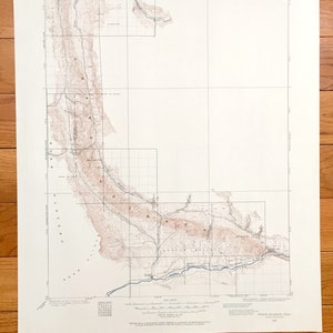 Antike Grand Hogback, Topographische Karte von Garfield County, Colorado, 1906 - Newcastle, Rifle, Roan Plateau, Rio Blanco, CO