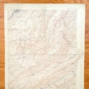 Antike Ronceverte, West Virginia 1923 US Geologische Untersuchung Topographische Karte - Greenbrier County Irish Corner Patton Weißer Schwefel Keenan WV