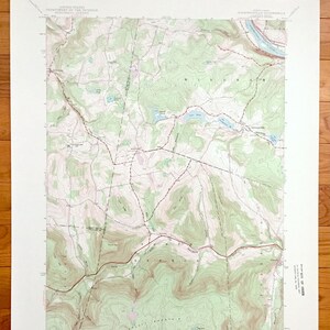 Antique Jenningsville, Pennsylvanie 1945 US Geological Survey Carte topographique - Bradford, Wyoming, Sullivan County, North Branch, Canton