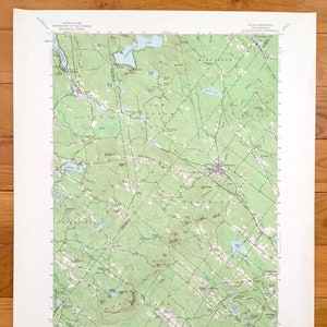 Antike Merrymeeting Lake, New Hampshire 1957 US Geological Survey Topographische Karte – Alton Bay, New Durham, Farmington, Winnipesaukee, NH