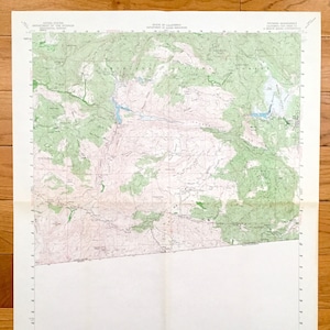 Antiker Potrero, Kalifornien 1960 US-Amerikanisches Erdstudie Topographic Map – Morena Village, Hauser Canyon Cleveland National Forest San Diego CA