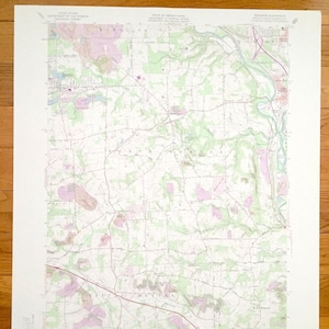 Antike Bessemer, Pennsylvania 1958 US Geologische Übersicht Topographische Karte - Lorenz County, Mahoning, Union, Little Beaver, North Beaver, PA