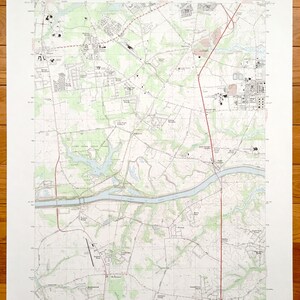 Antique Saint Georges, Delaware 1993 US Geological Survey carte topographique – Glasgow, Kirkwood, Rolling Meadows, Wrangle Hill, Fraisseurs Corner