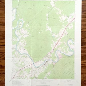 Antique Buchanan, Virginia 1961 US Geological Survey Topografische Kaart – Botetourt County, Jefferson National Forest, Springwood, Greyledge VA