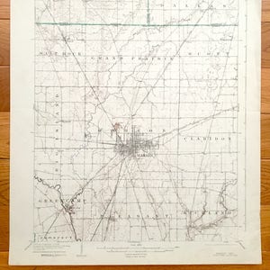 Antike Marion, Ohio 1905 US Geological Survey topographische Karte – Wyandot, Crawford, Marion County, Clarindon, Little Sandusky, Greencamp, OH