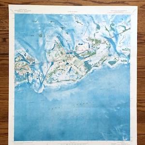 Antieke Boca Chica Key, Florida 1971 US Geological Survey topografische kaart – Monroe County, Key West, Saddlebunch, Stock Island, Raccoon FL