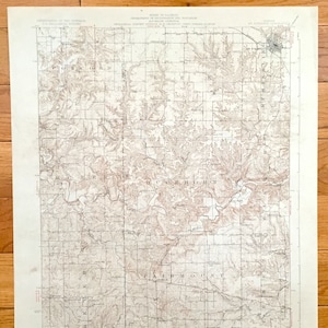 Antike Mt Sterling, Illinois 1929 US Geological Survey topographische Karte – Lee, McKee, Buckhorn, Elkhorn, Beverly, Fairmount Perry Concord IL