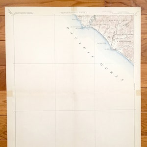 Antique Capistrano, 1902 U.S. Geological Survey carte topographique – comté d’Orange, San Onofre, San Juan, Dana Point, San Clemente en Californie