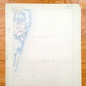 Antike Chatham, Massachusetts 1893 US Geologische Übersicht Topographische Karte - Cape Cod, Barnstable County, Brewster, Harwich, South Orleans, MA