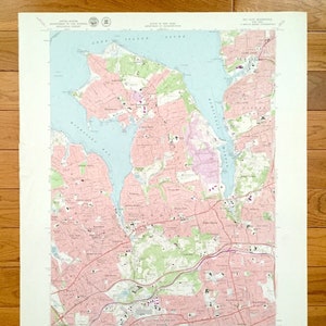 Antike Sea Cliff, New York 1968 US Geological Survey Topographische Karte – Queens, Nassau County, Oyster Bay, Glen Cove, North Hempstead, NY