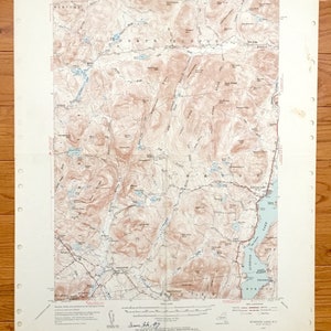 Antiker SchroonSee, New York 1953 US-Amerikanisches Erdstudie Topographic Map – Adirondacks, Olmstedville, Minerva, North Hudson, Essex Warren NY