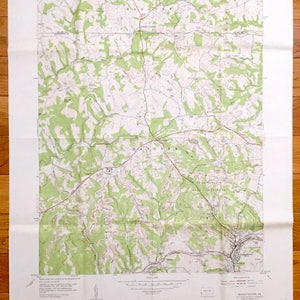 Antique Burgettstown, Pennsylvania 1954 US Geological Survey Topographic Map – Hanover, Smith, Frankfort Springs, Beaver, Washington County