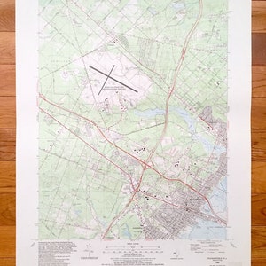 Antike Pleasantville, New Jersey 1989 US Geological Survey topographische Karte - Atlantic County, Egg Harbor, Hamilton, Galloway, Absecon, NJ