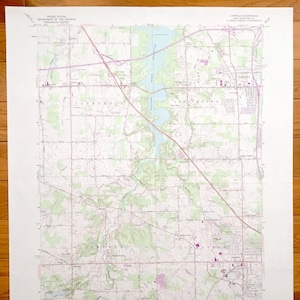 Antike Canfield, Ohio 1963 US Geologische Untersuchung Topographische Karte - Austintown, Jackson, Ellswertiger Ort, Westhill Höhen, Taylor Corners, Geeburg
