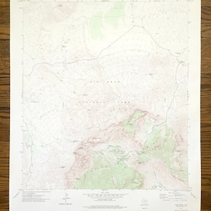 Antique The Basin, Texas 1971 Mapa topográfico del Servicio Geológico de EE. UU. - Condado de Brewster, Parque Nacional Big Bend, Montañas Chisos, Montaña, TX