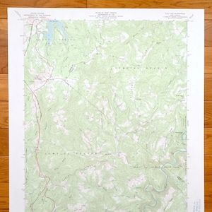 Antikes flaches Top, West Virginia 1968 US 1968- 1968- Kartographie- Raliegh, Summers, Mercer County, Shady Spring, Jumping Branch WV