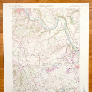 Antike Cementon, Pennsylvania 1964 US Geologische Dienst Topographische Karte - Lehigh, Northampton County, North Whitehall, Allen, Slatington PA