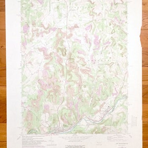 Antique New Bethlehem, Pennsylvania 1969 US Geological Survey Topographic Map – Clarion County, Armstrong County, Redbank, Porter, Limestone