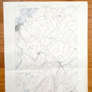 Antique Ogdensburg, New York 1904 US Geological Survey Carte topographique – St Lawrence, Oswegatchie, Heuvelton, Lisbonne, Depeyster, Dekalb, NY