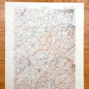 Ancienne carte topographique du Service géologique de Newburgh, New York, 1935 - Cornouailles, comté d'Orange, Monroe, Woodbury, Schunemunk Mountain, État de New York