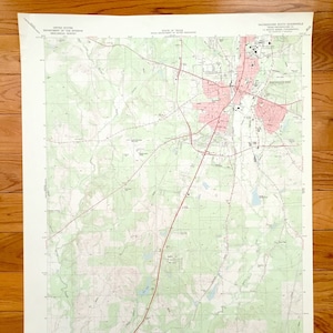 Antike Nacogdoches South, Texas 1983 US Geological Survey Topographic Map – County, Austin State University, Bonita Creek, Bayou La Nana TX