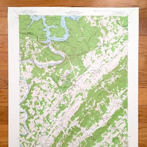 Antike Norris, Tennessee - Topographische Karte von 1952 - Campbell, Anderson County, Clinch River, See, Big Valley Bluebird TN