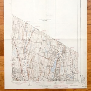 May include: A vintage topographic map of the area around the town of Hillsdale, New York. The map is printed on paper and shows the terrain, roads, and other features of the area. The map is titled "Hillsdale, New York" and is dated 1951.