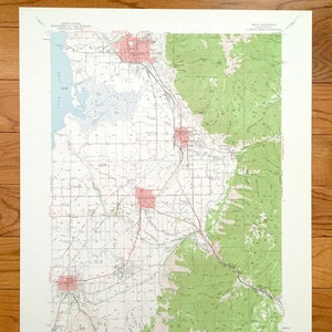 Antique Provo, Utah 1949 US Geological Survey Topographic Map – Springville Spanish Fork Payson Salem Uinta National Forest Wasatch Range UT
