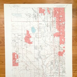 Antike Salt Lake City, Utah 1963 US Geological Survey Topographische Karte – County, Granger, Kearns, Taylorsville, Redwood, Murray, Bennion, UT