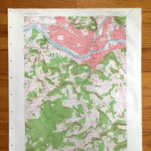 Antiker Binghamton, New York 1961 US 1961- Us-Amerikanisches Kartographie-Untersuchung Topographic Map – Susquehanna, Broome County, Dickinson, Vestal, Conklin, SUNY, NY