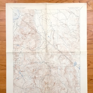 Antique Lake Tahoe, Califórnia 1893 Mapa topográfico do US Geological Survey - Douglas, Eldorado, Alpine County, Nevada, Markleeville, Carson NV