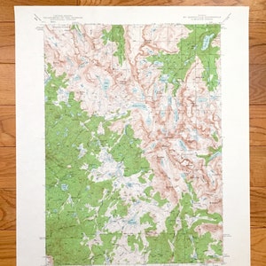 Antique Mt Bonneville, Wyoming 1938 US Geological Survey Topografische Kaart – Wind River Indian Reservation Shoshone Bridger National Forest WY