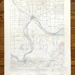 Antik Uniontown, Kentucky 1917 US 1917 1917 - Mount Vernon, Indiana, Posey, Union, Henderson County, Prairie KY IN