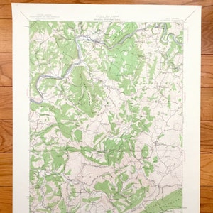 Antike Alderson, West Virginia 1921 US Geologische Untersuchung topographische Karte - Greenbrier County, Valley Höhen Frazier Rockland Wolf Creek WV