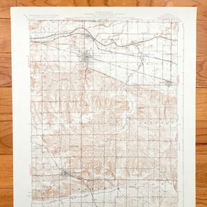 Geneseo antiguo, Illinois 1934 Us Geological Survey Mapa Topográfico – Atkinson, Cambridge, Andover, Edford, Hanna, Cornwall, Henry County IL