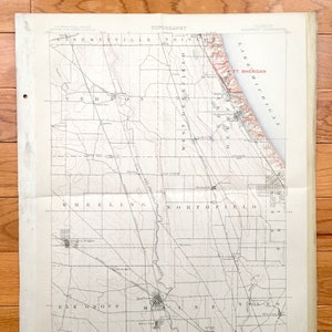 Antike Highwood, Illinois 1900 US Geological Survey topographische Karte - Chicago, Highland Park, Deerfield, Glencoe, Des Plaines, Wheeling IL