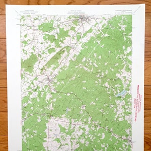 Antique Gordonsville, Virginie 1961 US Geological Survey Carte topographique – Orange, comté d’Albermarle, lac Louisa, Blue Ridge, Trevilians VA