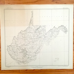Antiker West Virginia State 1944 US 1944 - Charleston, Sahara, Morgantown, Panhandle, Monongahela WV