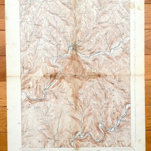 Antike Walton, New York 1925 US Geologische Untersuchung topographische Karte - Corbett, gregorytown, Tompkins, Hamden, Hancock, Delaware County, NY