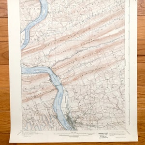 Mapa topográfico antiguo de Harrisburg, Pensilvania, 1899, del Servicio Geológico de Estados Unidos: Susquehanna, Paxton, Halifax, Swatara, Wormleysburg, Enola