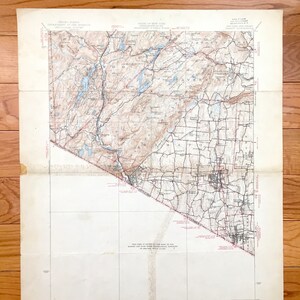 Antique Ramapo, New York 1938 US Geological Survey Carte – Spring Valley, Suffern, Sloatsburg, Antrim, Tuxedo, Orange Park Ridge Bergen NY