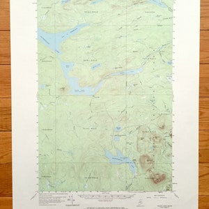 Antique Telos Lake, dans le Maine 1957 U.S. Geological Survey carte topographique – comté de Piscataquis Baxter State Park, Chamberlain, Nesowadnehunk